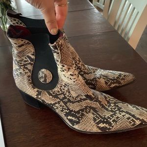 Jeffery West “muse” snakeskin boots
